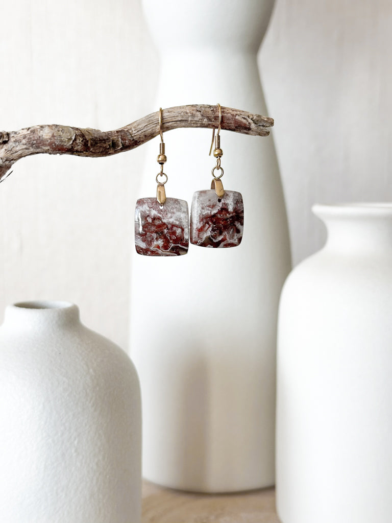 BOUCLES D'OREILLES AGATE CRAZY LACE