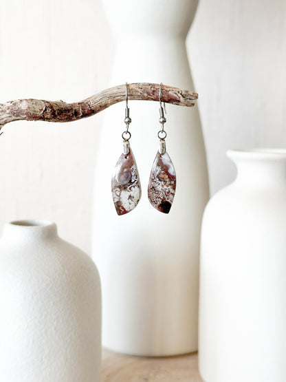 BOUCLES D'OREILLES AGATE CRAZY LACE