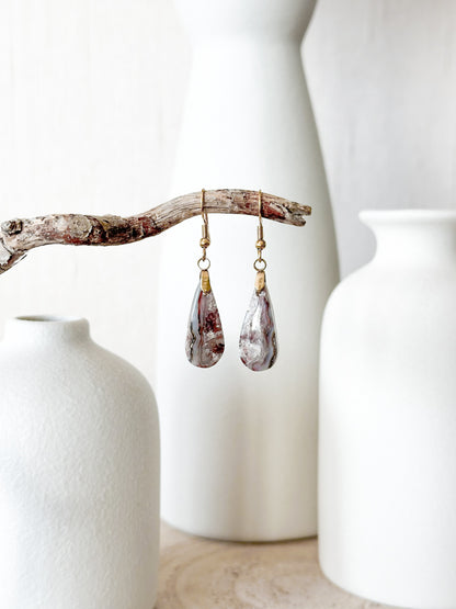 BOUCLES D'OREILLES AGATE CRAZY LACE