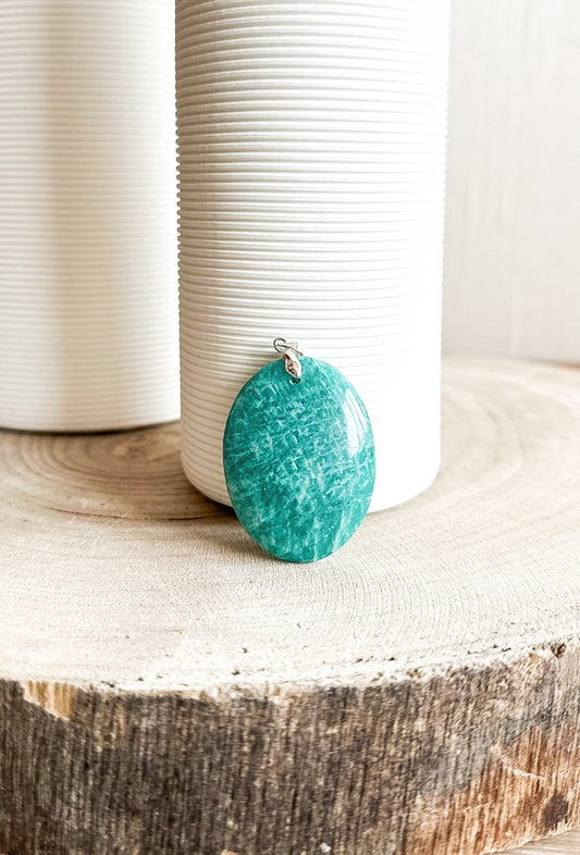 AMAZONITE Grand pendentifs