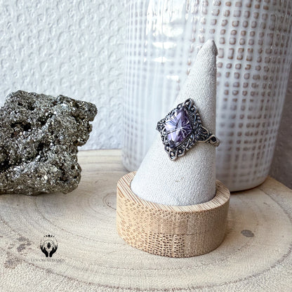 BAGUES ARGENT 925 REGLABLE FACETTE