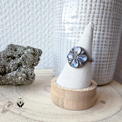 BAGUES ARGENT 925 REGLABLE FACETTE