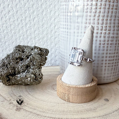 BAGUES ARGENT 925 REGLABLE FACETTE