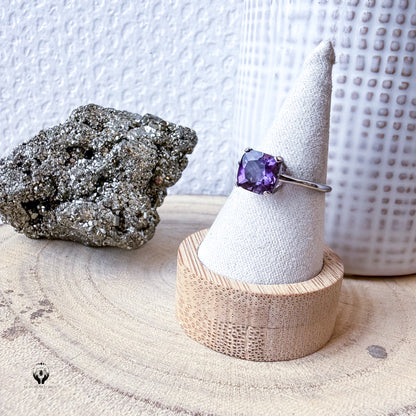 BAGUES ARGENT 925 REGLABLE FACETTE