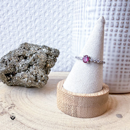 BAGUES ARGENT 925 REGLABLE FACETTE