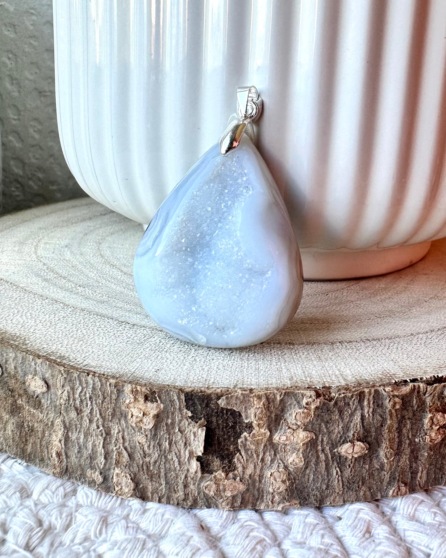 AGATE DRUZY BLANCHE