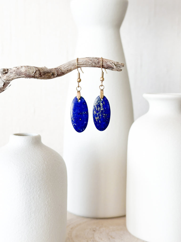 BOUCLES D'OREILLES LAPIS-LAZULI